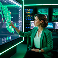 Profesional buscando verificadores certificados por estados usando mapa interactivo de México